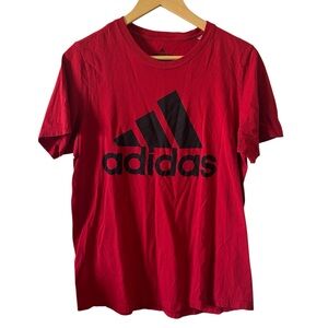 Adidas Men's Short Sleeve Red Tee